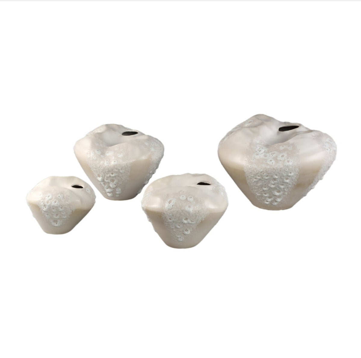 Vaas Dangelo M - 29x29x22 cm - Keramiek - Creme PTMD - Vaas - PTMD - livinglovely.nl