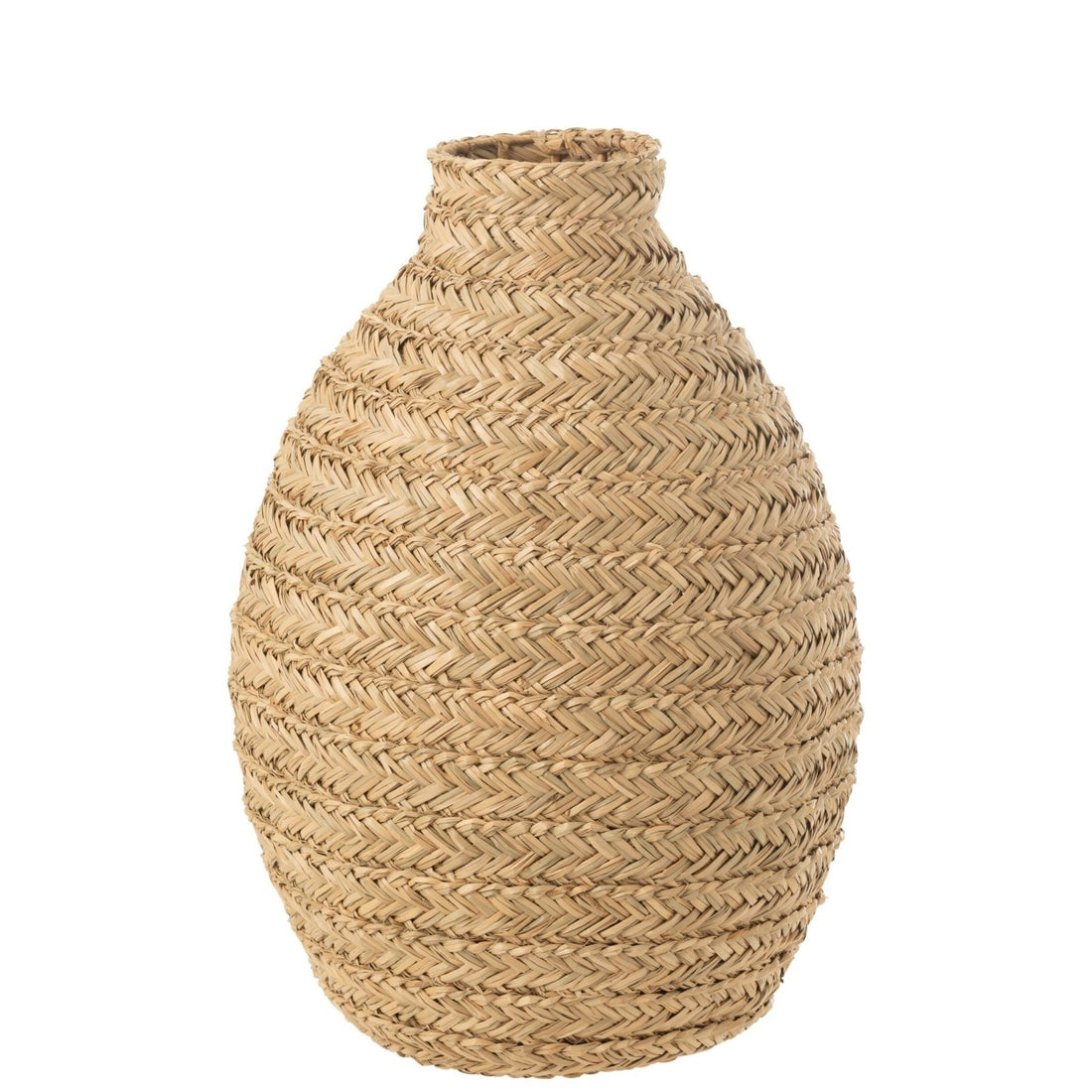 Large Natural Woven Seagrass Vase J-Line