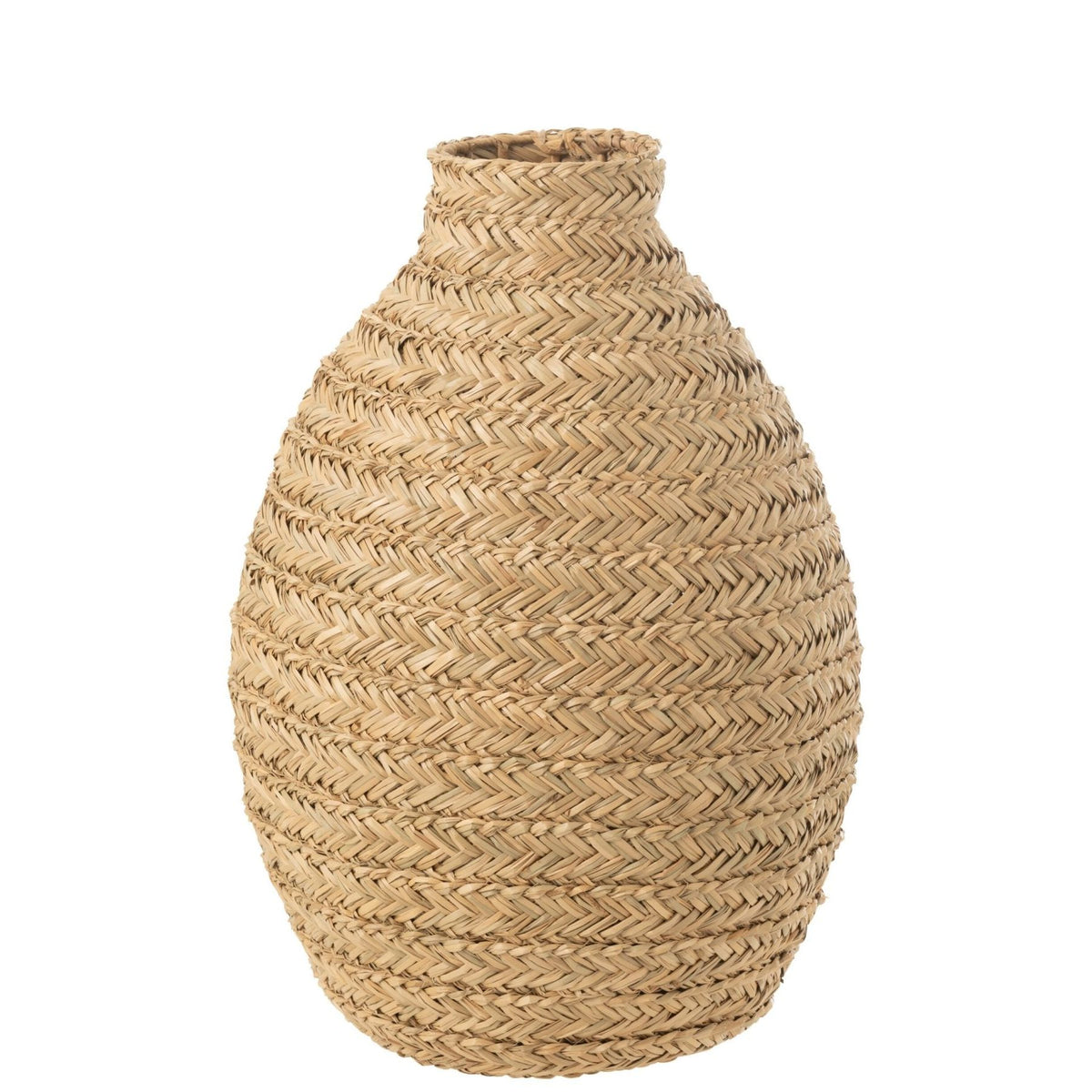 Large Natural Woven Seagrass Vase J-Line