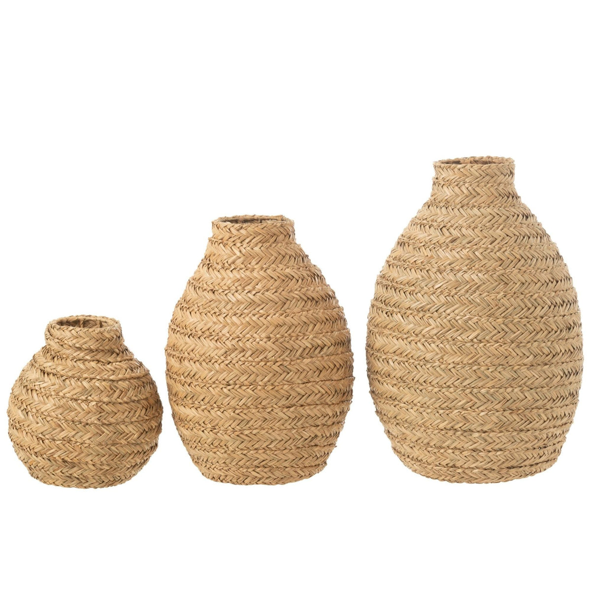 Large Natural Woven Seagrass Vase J-Line