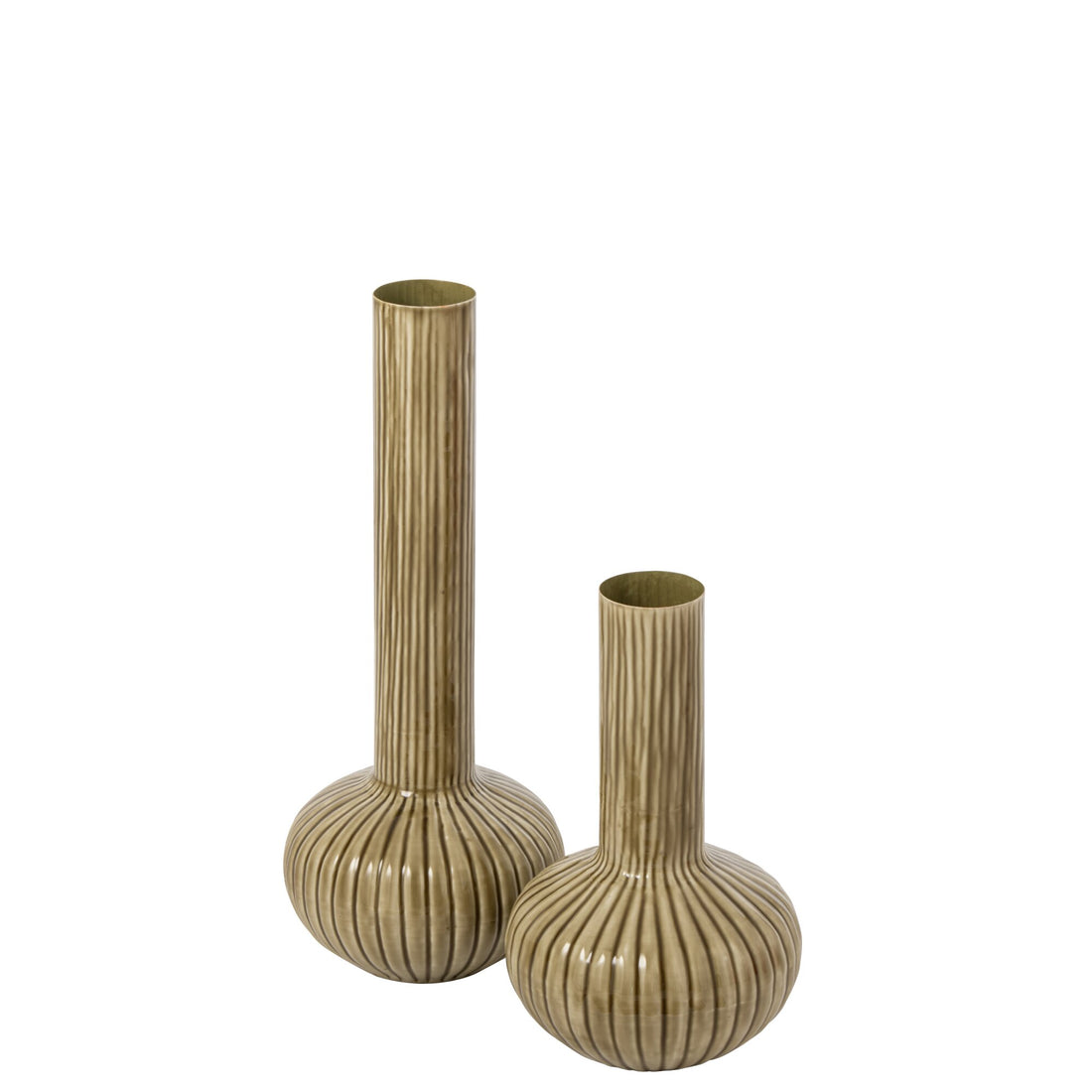 Iron Vase Olive Green Large J-Line