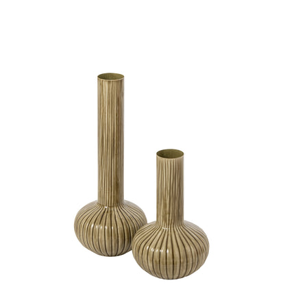 Iron Vase Olive Green Large J-Line