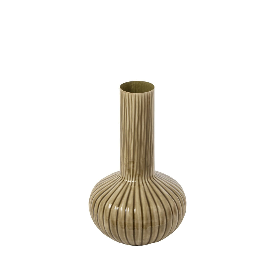 Iron Vase Olive Green Small J-Line