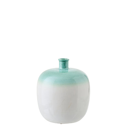 Ceramic Vase Mint Green/White J-Line