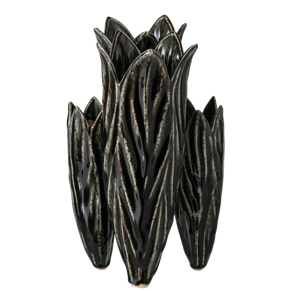 J-Line Petrol Clay Vase