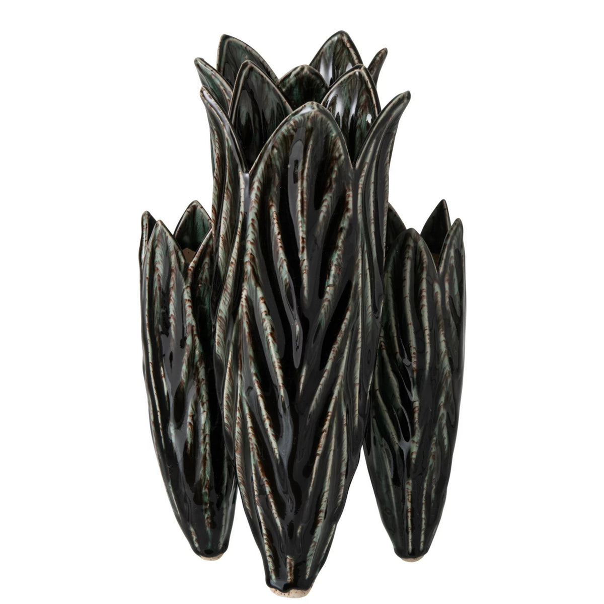 J-Line Petrol Clay Vase