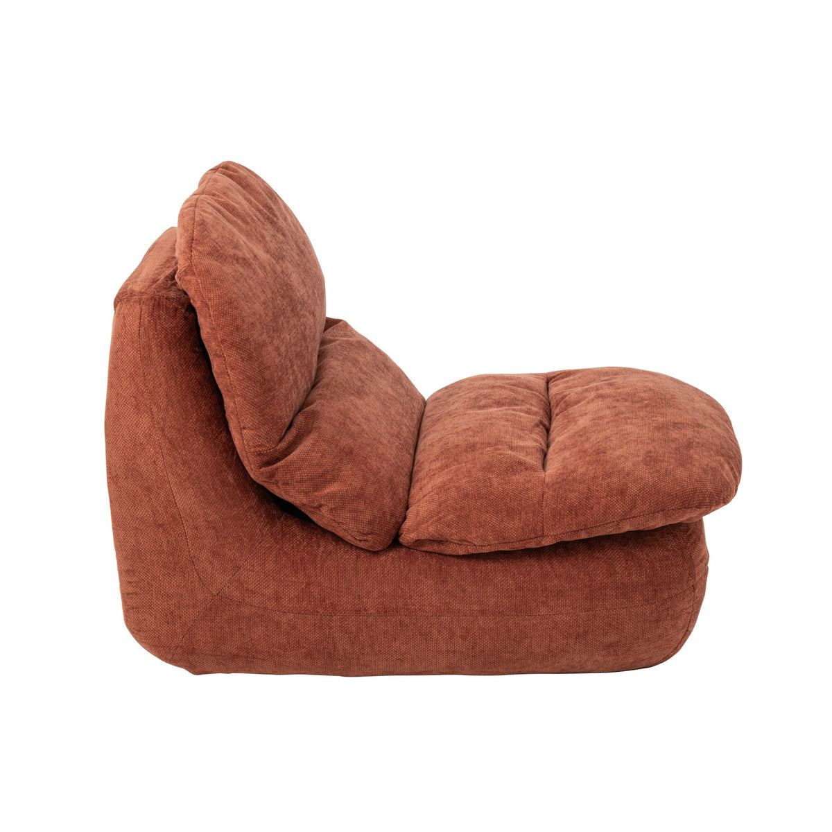 Schuimstoel Roestbruin van J-Line, L82cm x B100cm x H75cm