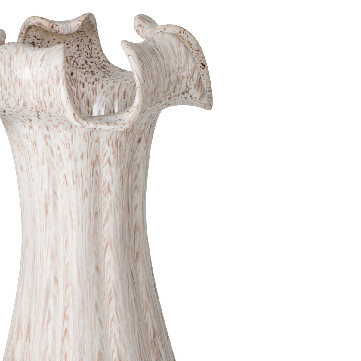 Vase Glazed Ceramic Beige Large J-Line
