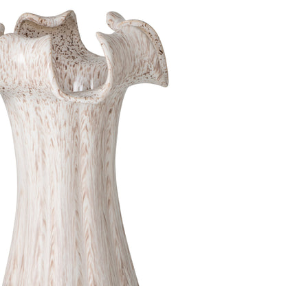 Vase Glazed Ceramic Beige Large J-Line
