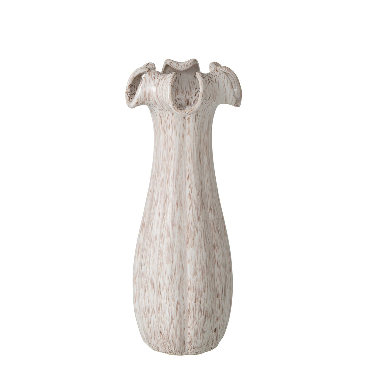 Vase Glazed Ceramic Beige Small J-Line