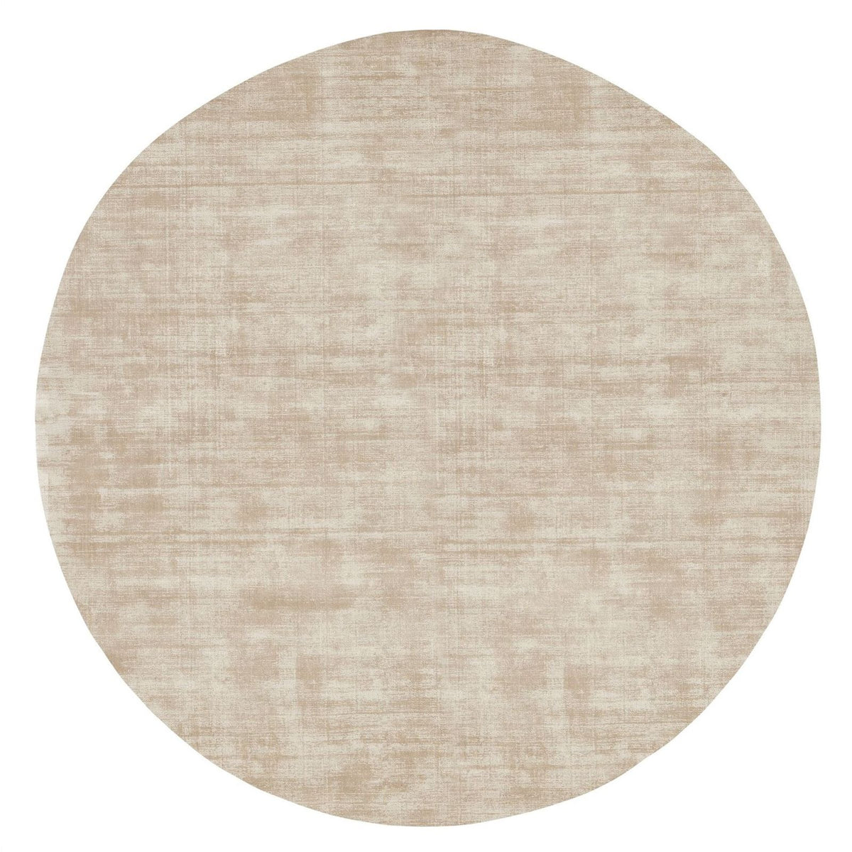Vloerkleed La Belle Viscose Beige Rond 250cm van MUST Living, volledig in beeld op een neutrale achtergrond