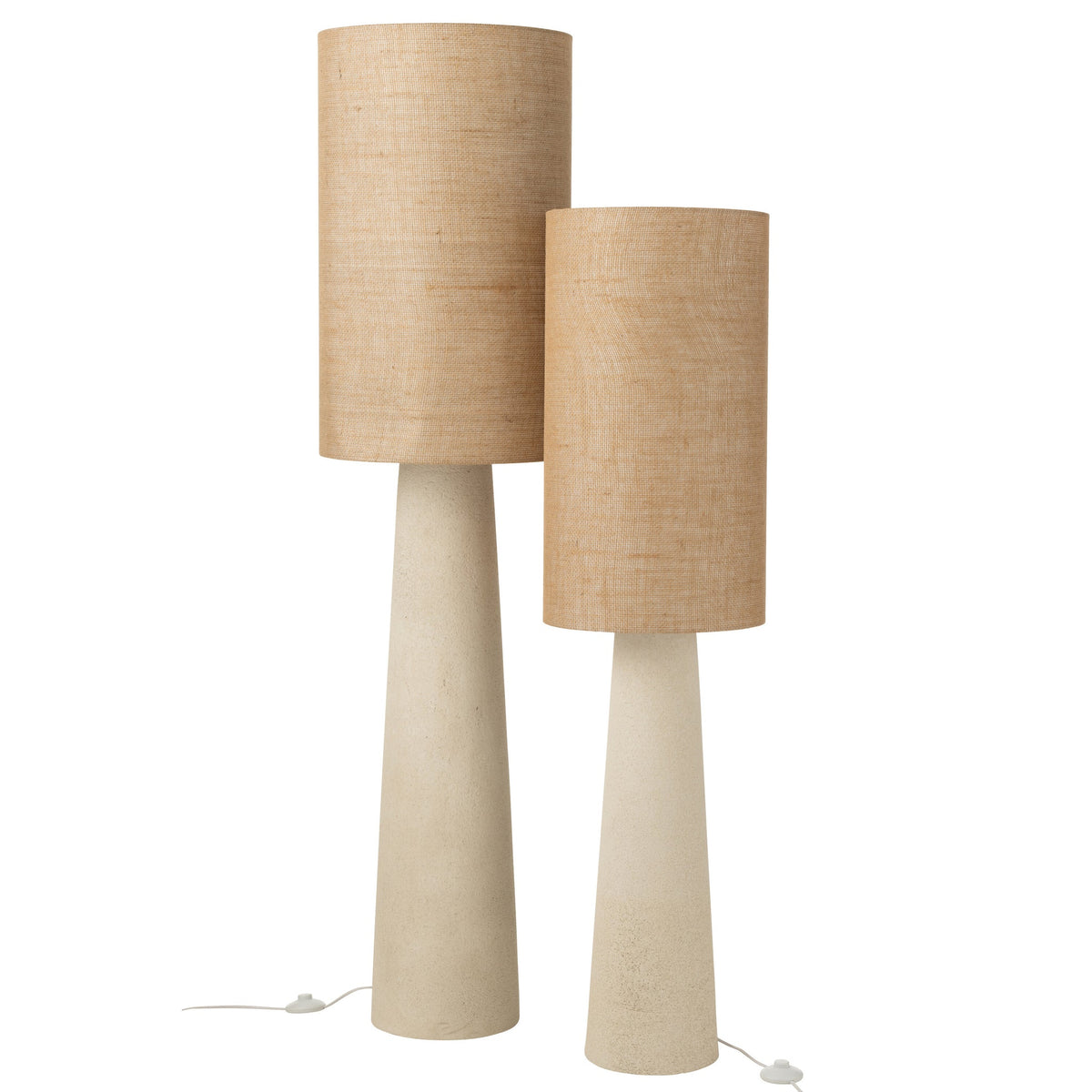 Floor Lamp Ava Fiberglass/Jute Natural Large H168.5cm J-Line