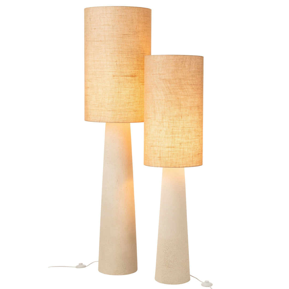 Floor Lamp Ava Fiberglass/Jute Natural Large H168.5cm J-Line