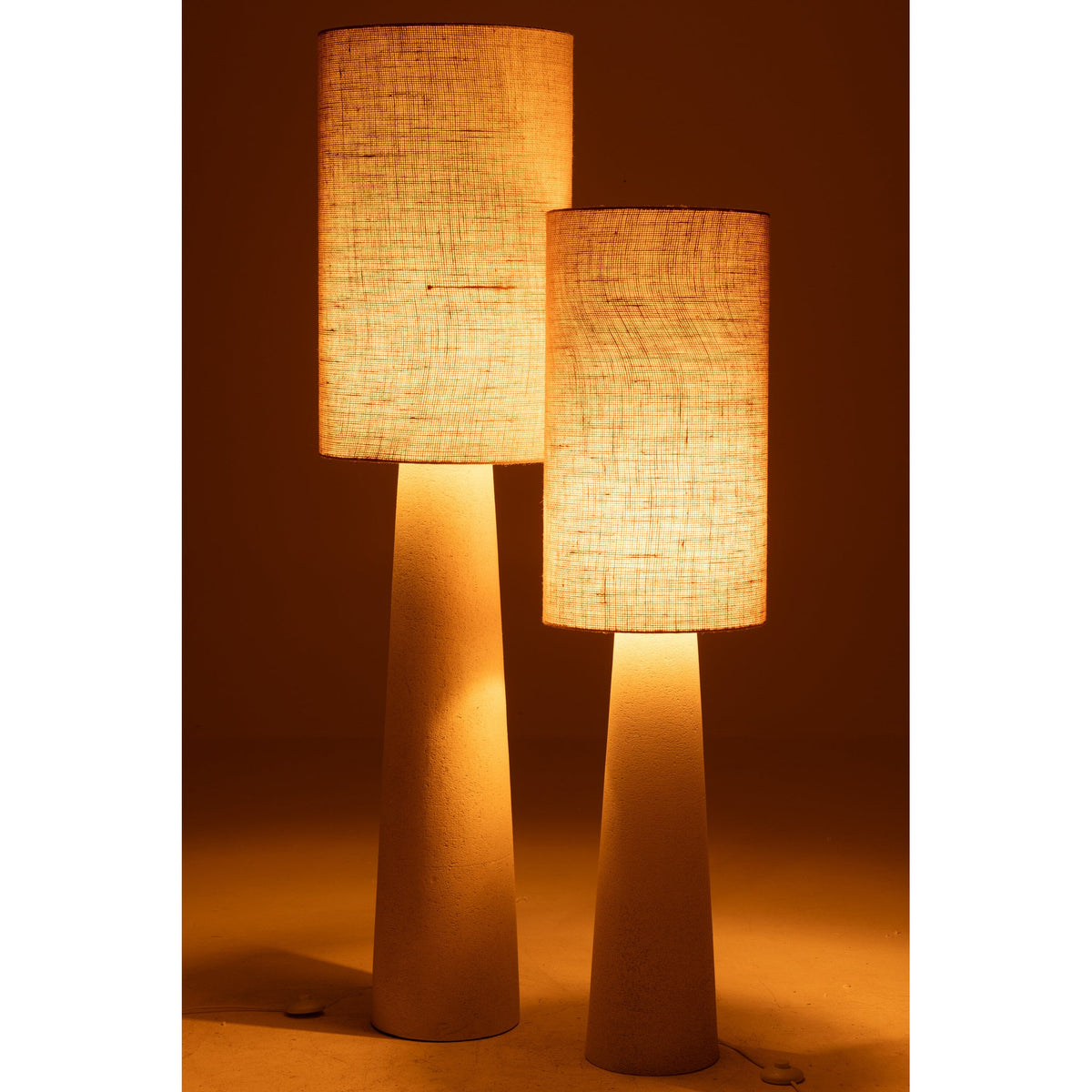 Floor Lamp Ava Fiberglass/Jute Natural Large H168.5cm J-Line