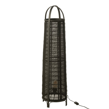 Floor Lamp Don Cotton Bamboo Black H 100cm J-Line