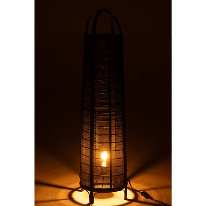 Floor Lamp Don Cotton Bamboo Black H 100cm J-Line