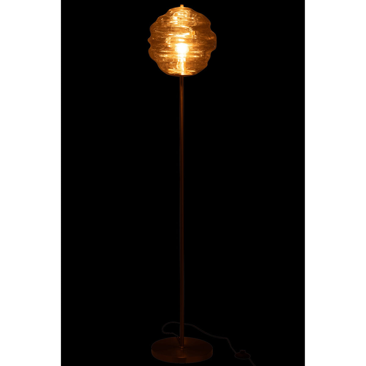 Floor Lamp Glass Light Cognac H156cm J-Line
