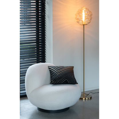 Floor Lamp Glass Light Cognac H156cm J-Line