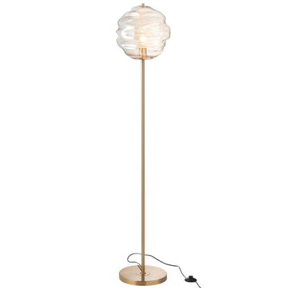 Floor Lamp Glass Light Cognac H156cm J-Line