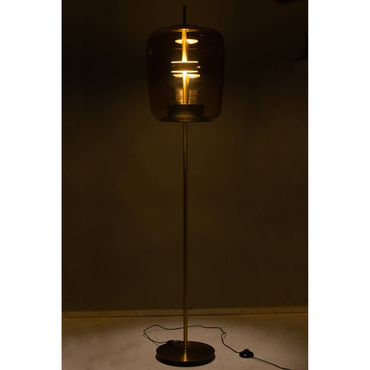 Floor Lamp Led Glass Brown H 168cm J-Line