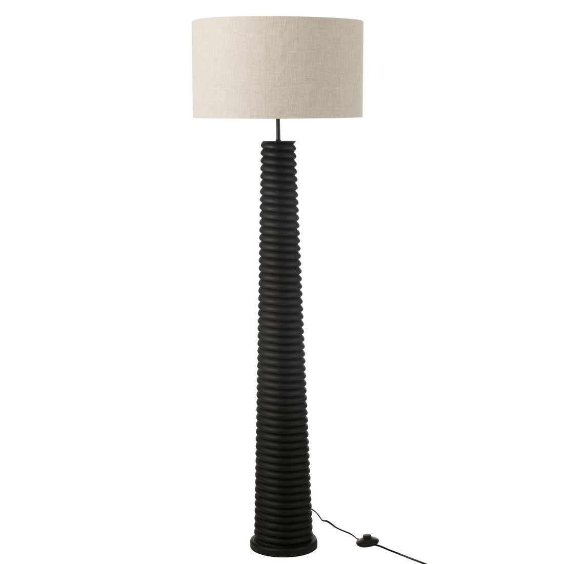 Floor Lamp Screw-in Ailanthus Wood Black/Grey H160cm J-Line