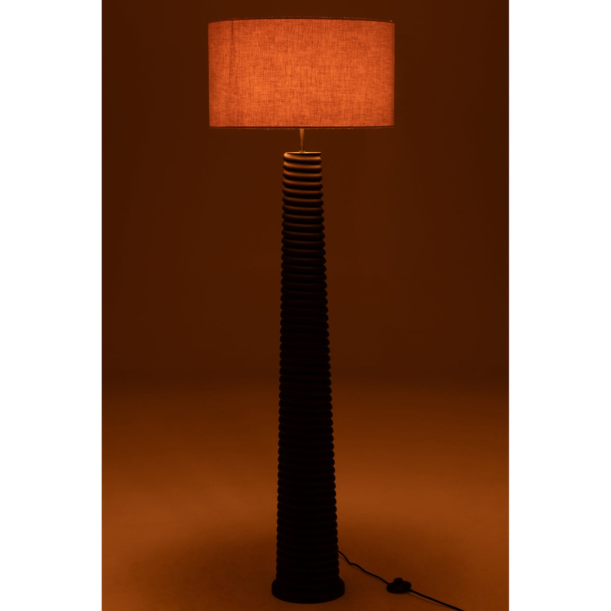 Floor Lamp Screw-in Ailanthus Wood Black/Grey H160cm J-Line