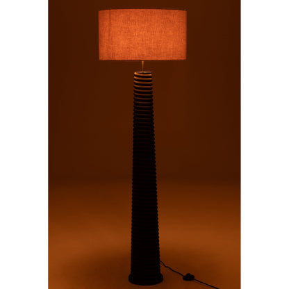 Floor Lamp Screw-in Ailanthus Wood Black/Grey H160cm J-Line