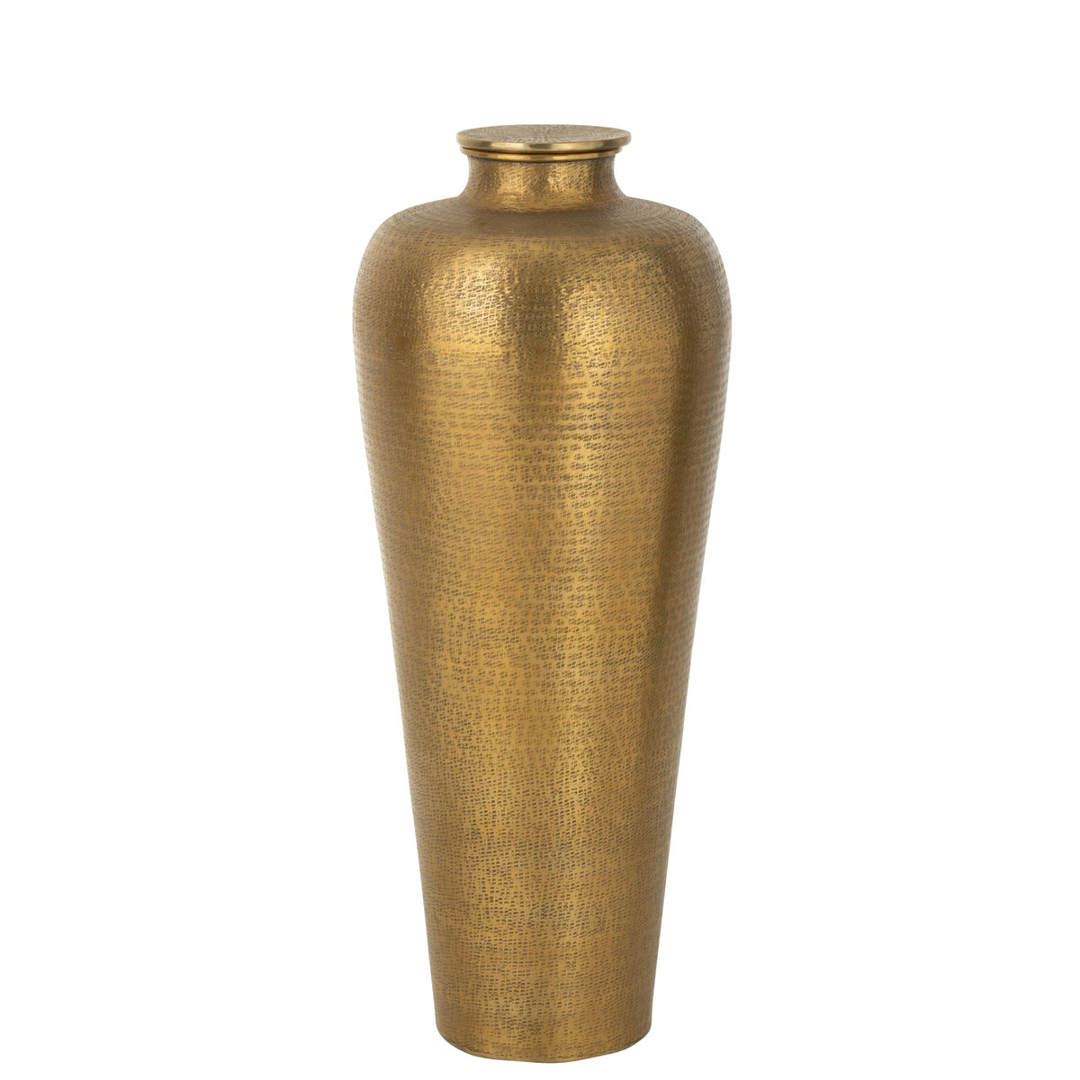 Floor Vase Cylinder Aluminum Gold J-Line