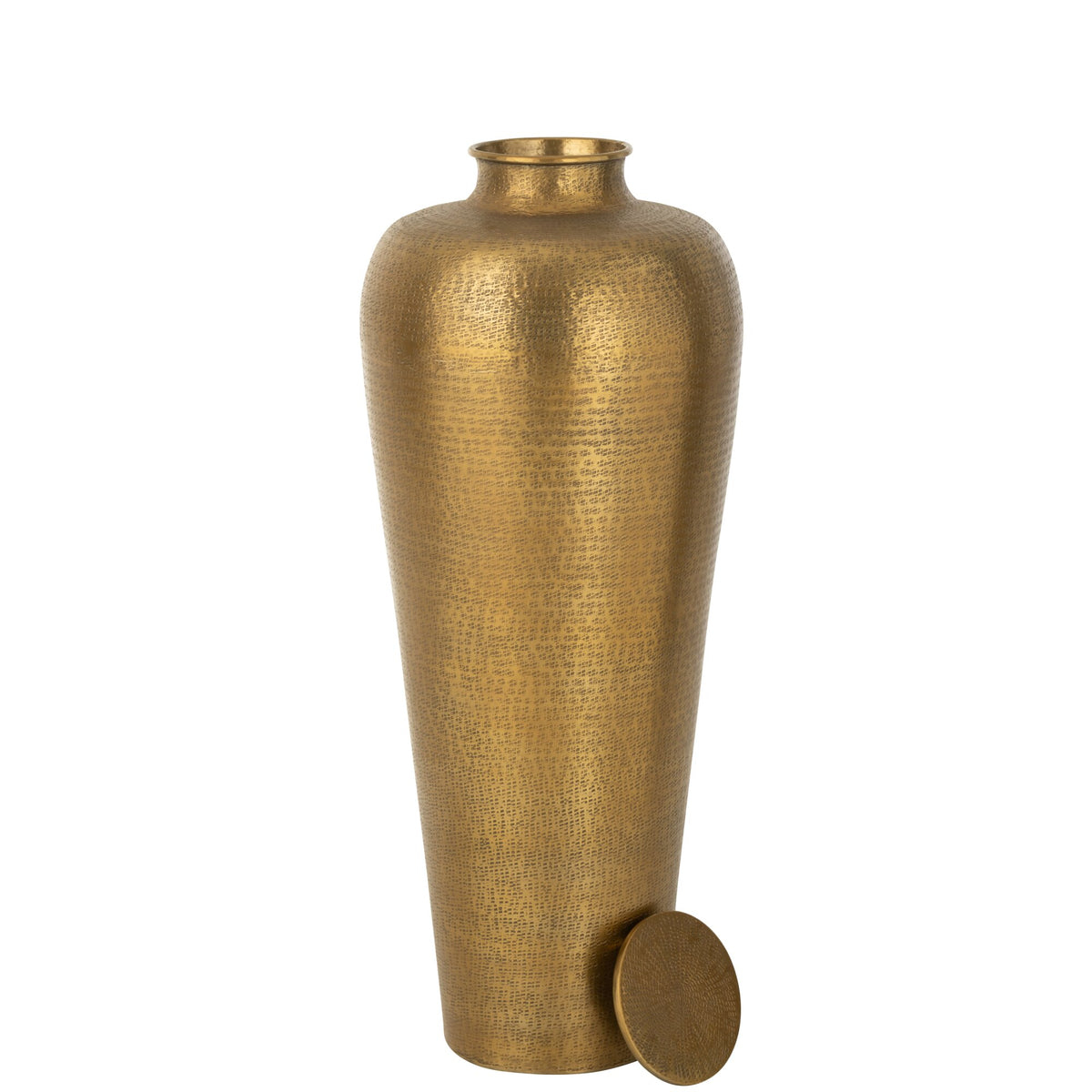 Floor Vase Cylinder Aluminum Gold J-Line