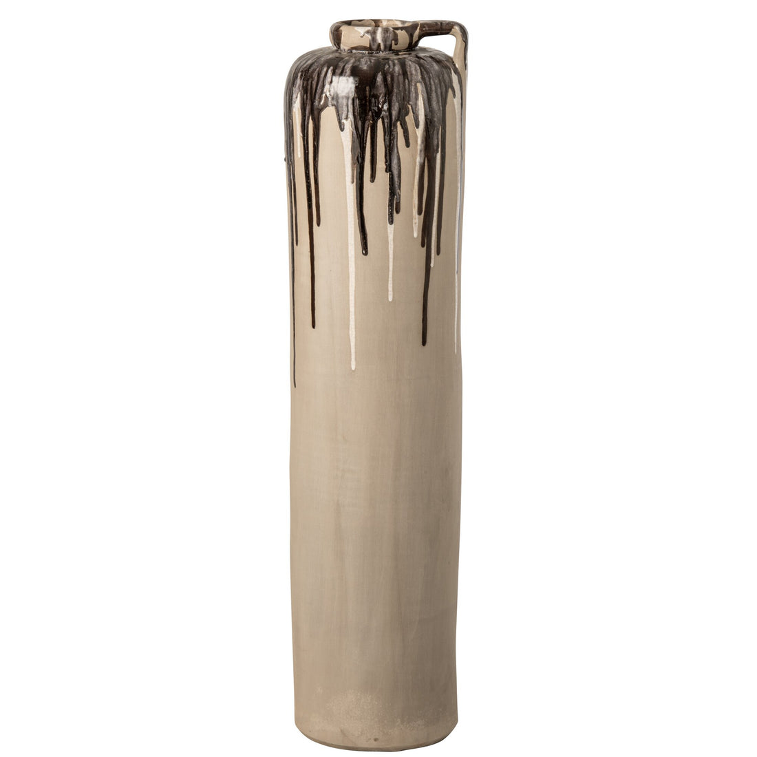 Floor Vase Ceramic Beige/Brown Large J-Line