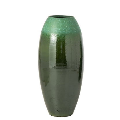Floor Vase Ceramic Dark Green/Turquoise Large J-Line