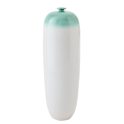 Floor Vase Ceramic Mint Green/White Large J-Line