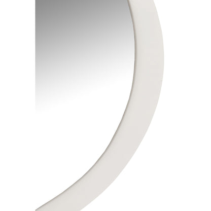 Wall Mirror Metal/Glass White Large