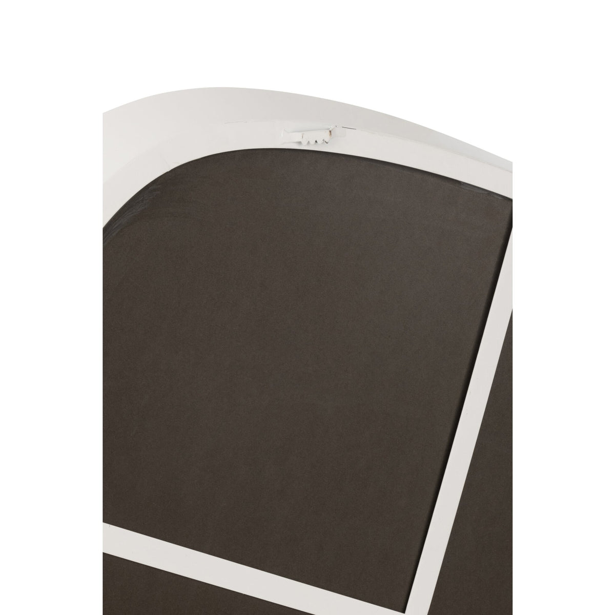 Wall Mirror Metal/Glass White Large