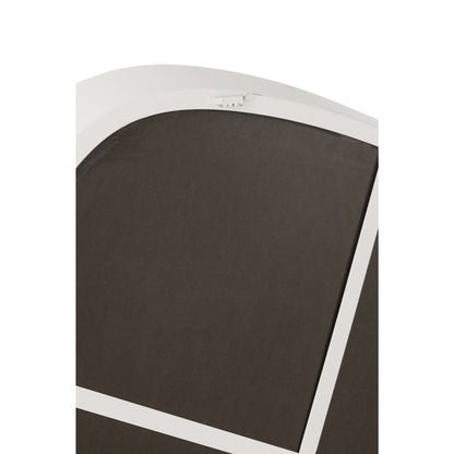 Wall Mirror Metal/Glass White Large