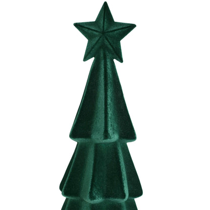 Yule Kerstboom Gelaagd Donkergroen Large van PTMD, close up van de ster in de top van de boom