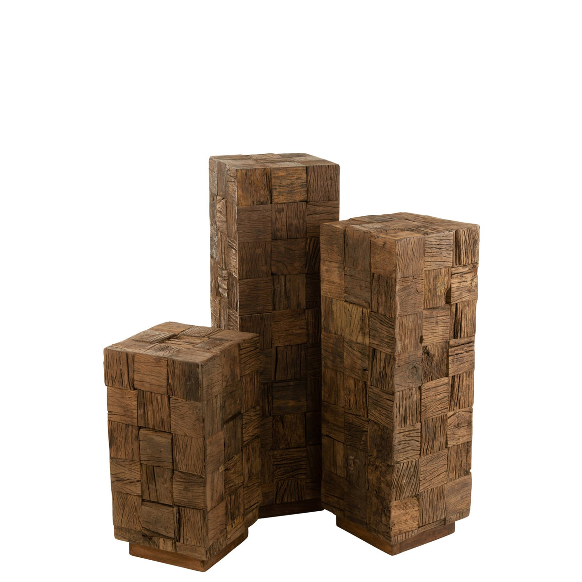 Column Recycled Wood Natural Large J-Line