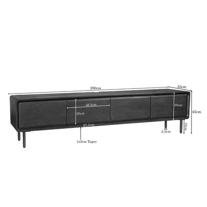 Maatschets van zwevend tv-meubel Allure van Starfurn, 200 cm breed