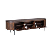 Zwevend TV-meubel Excellent Bruin 160cm van Starfurn met geopende klepdeuren en legplank